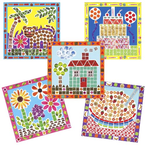 Turn the base board into a wonderful mosaic creation.  Just peel and stick!